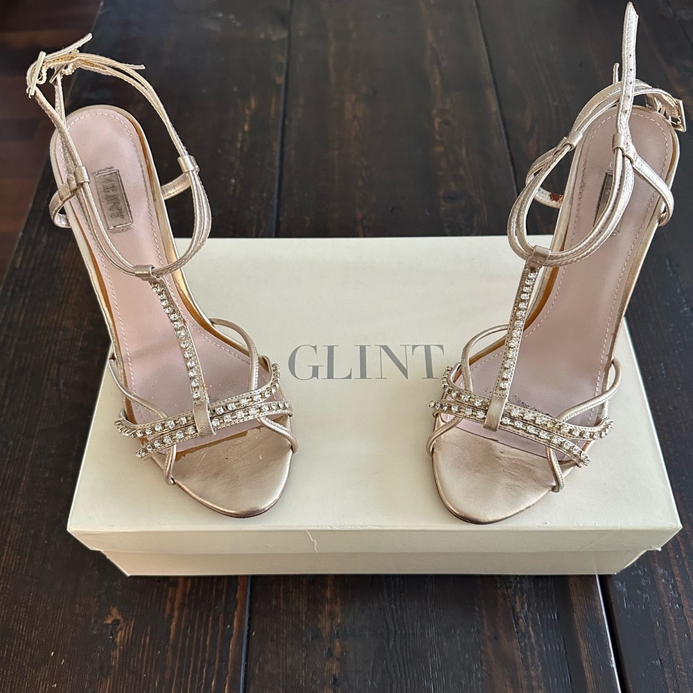 Gold studded Glint heels